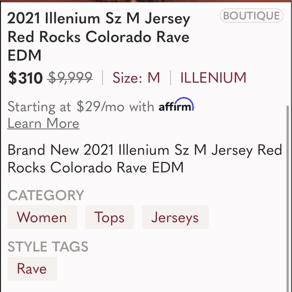 Illenium UNISEX Jersey Sz medium Redrock Colorado Show Rave Brand new In Zip Bag - Picture 4 of 5